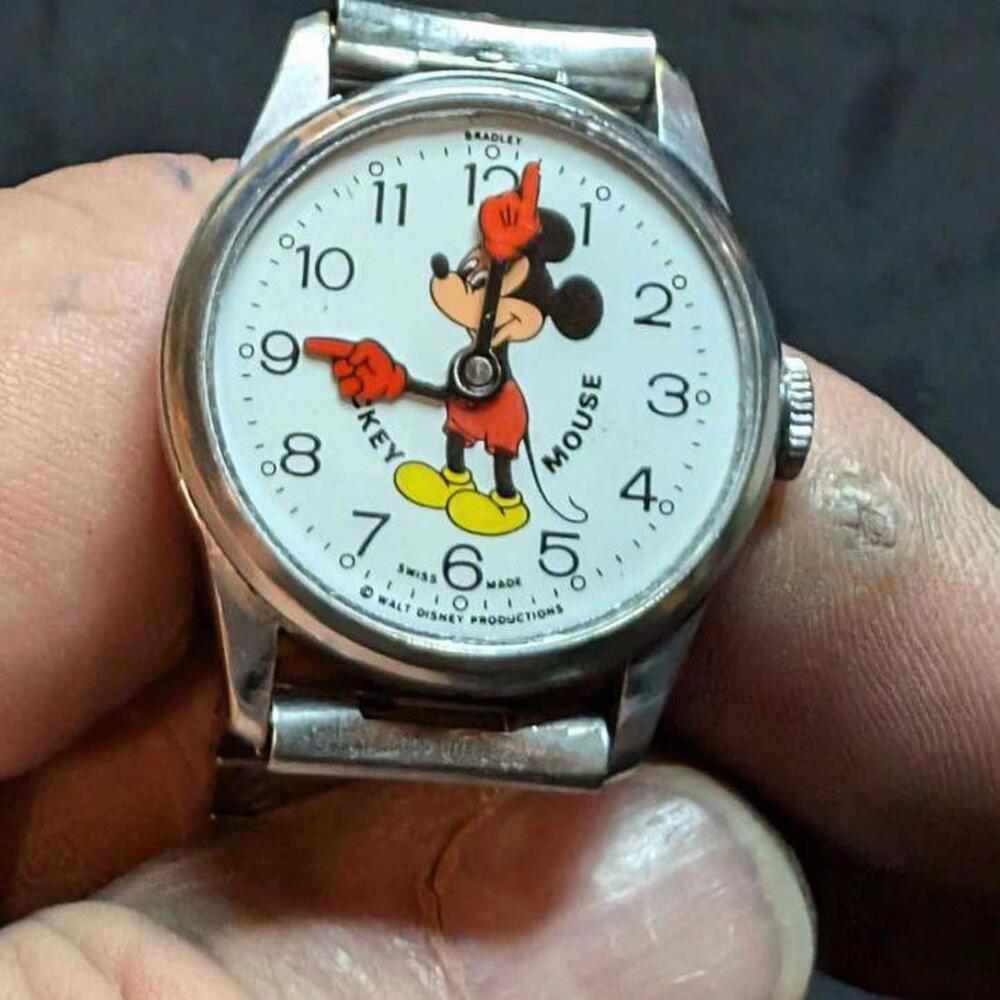 VTG Rare1960s Bradley Disney Mickey Mouse Swiss Made